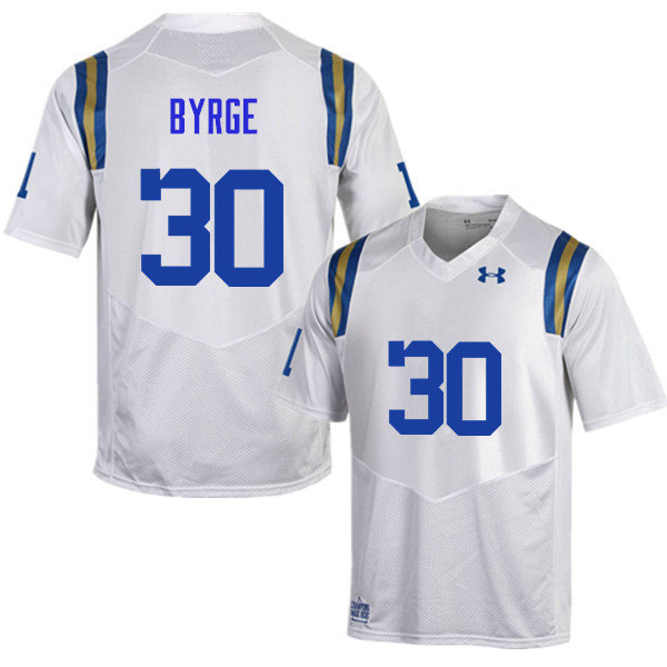 Men #30 Zachary Byrge UCLA Bruins Under Armour College Football Jerseys Sale-White